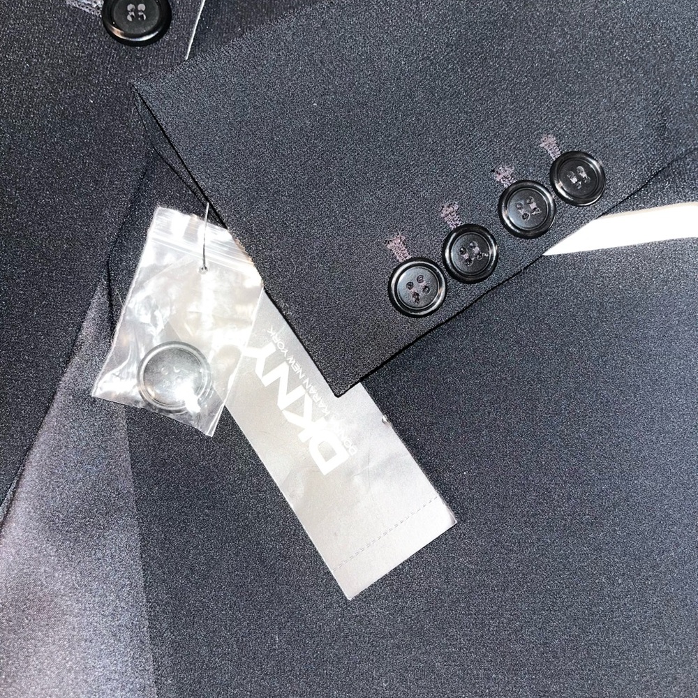 DKNY Black Blazer Tuxedo Style Sz 2 NWT! - Picture 5 of 10